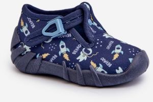 Comfortable children's slippers BEFADO Navy Blue