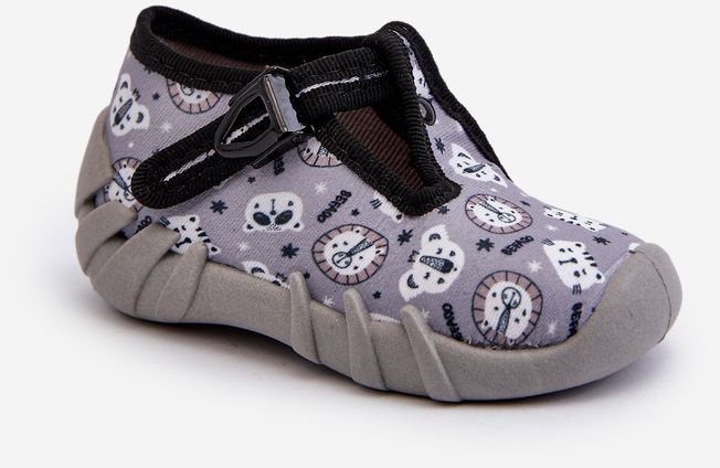 Comfortable children's slippers BEFADO grey
