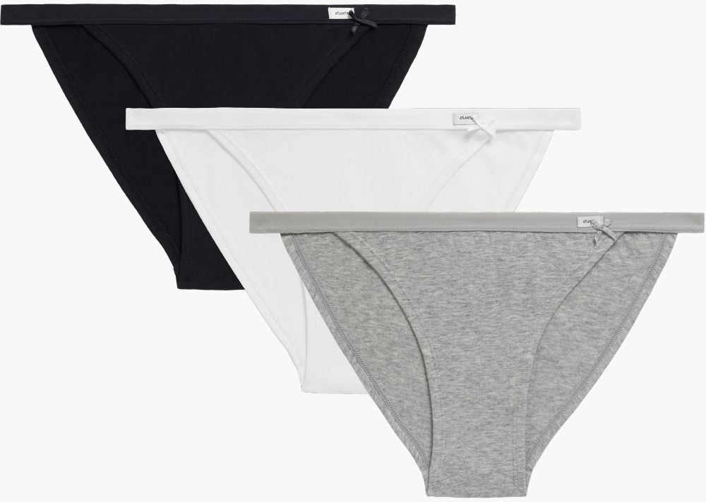 Women's Thong Panties ATLANTIC 3Pack - Multicolored