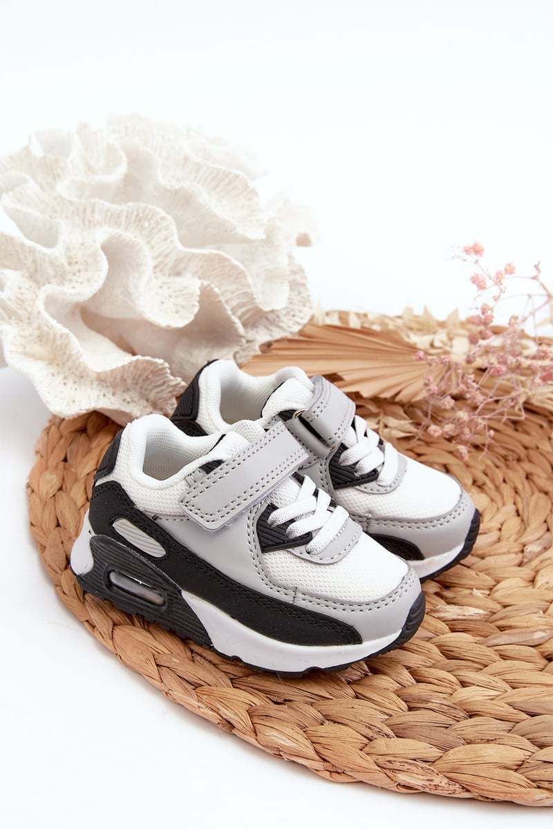Children's Velcro Sneakers Grey Krissandra