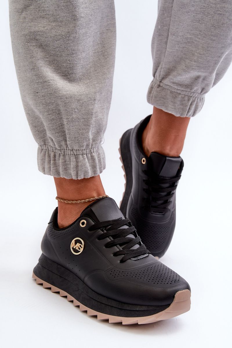 Women's Sneakers on Black Rottiana platform