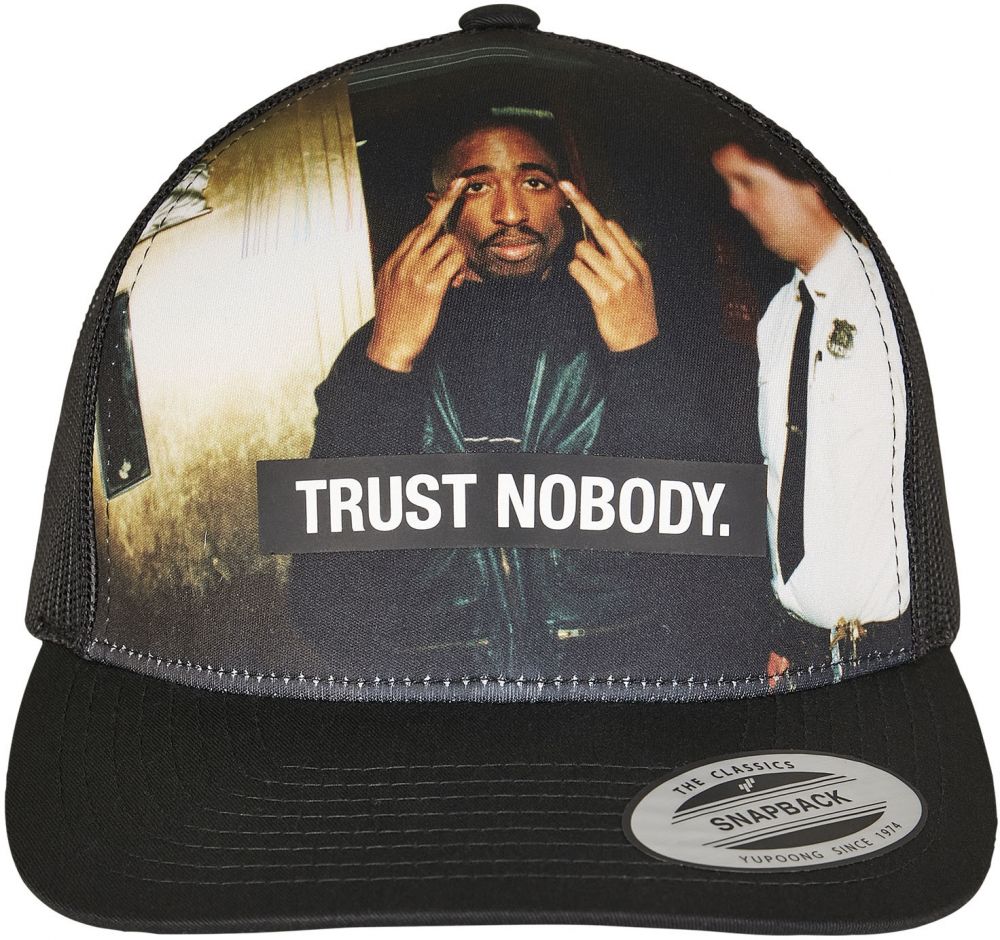 Tupac Trust Nobody Retro Trucker Black