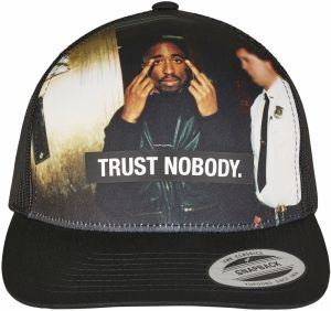 Tupac Trust Nobody Retro Trucker Black