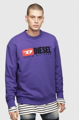 9011 DIESEL S.P.A.,BREGANZE Mikina - Diesel SCREWDIVISION SWEATSHIRT fialová