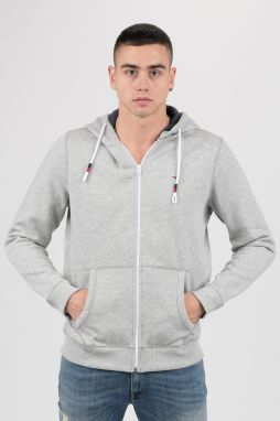Tommy Jeans Mikina - TOMMY HILFIGER TJM ORIGINAL ZIP HOODIE sivá