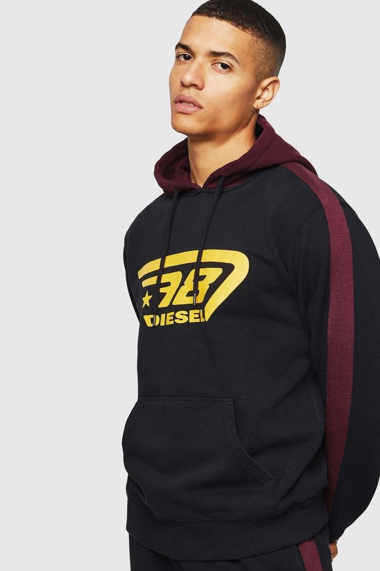Diesel Mikina - UMLTBRANDON SWEATSHIRT čierna
