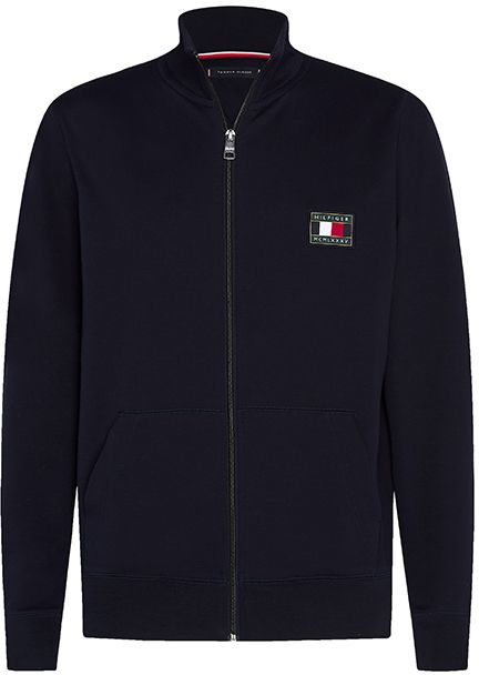 Tommy Hilfiger Mikina - ICON ESSENTIALS ZIP THROUGH modrá