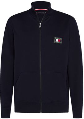 Tommy Hilfiger Mikina - ICON ESSENTIALS ZIP THROUGH modrá