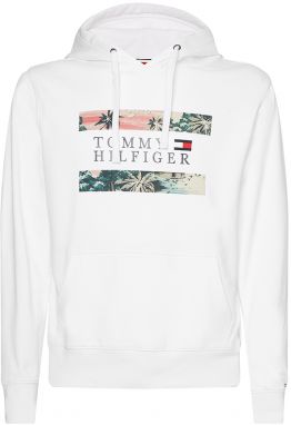 Tommy Hilfiger Mikina - HAWAIIAN FLAG HOODY biela