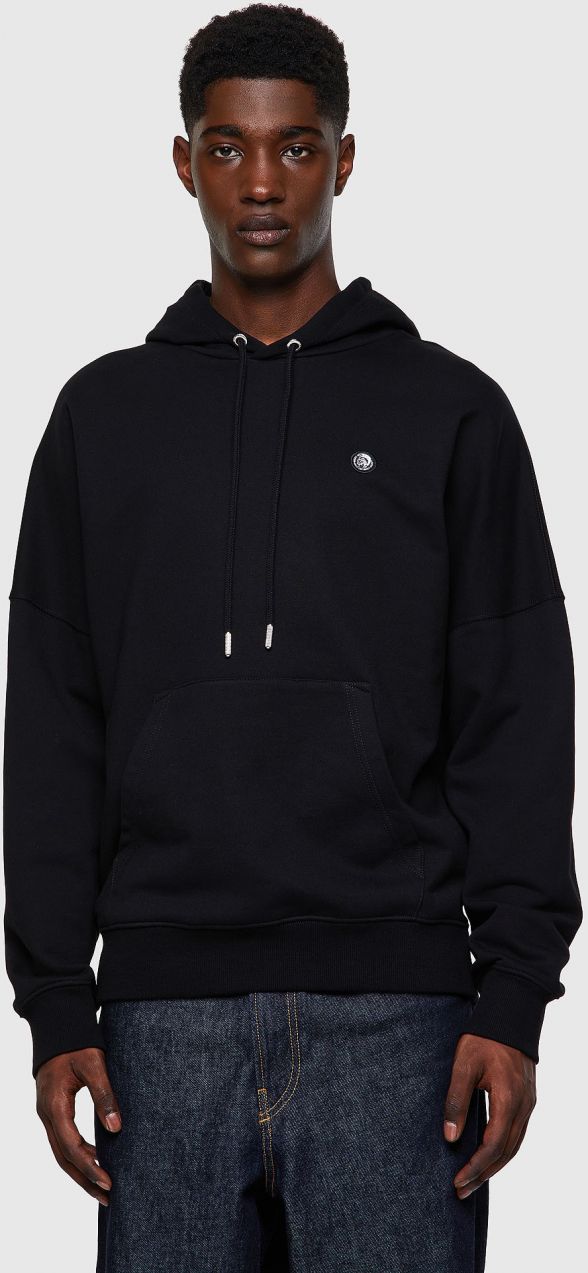 Diesel Mikina - SKRIBHOODROMOHI SWEATSHIRT čierna