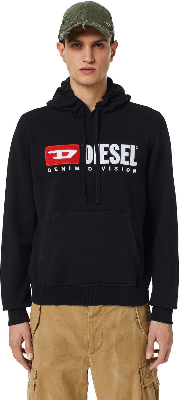 Diesel Mikina - S-GINN-HOOD-DIV SWEAT-SHI čierna