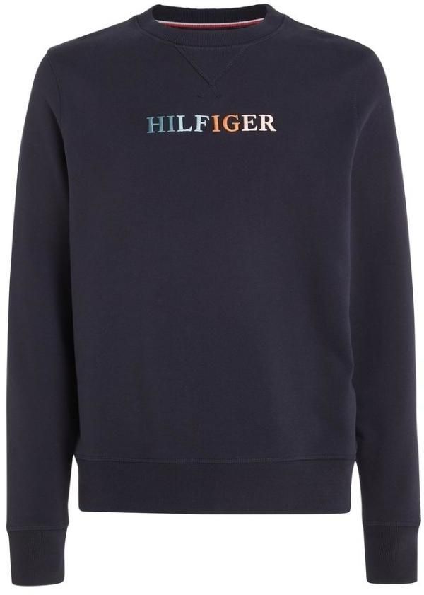 Tommy Hilfiger Mikina - CONTRAST STITCH CREWNECK modrá