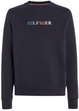 Tommy Hilfiger Mikina - CONTRAST STITCH CREWNECK modrá