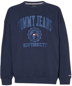 Tommy Jeans Mikina - TJM REVERSE SLUB CREW modrá