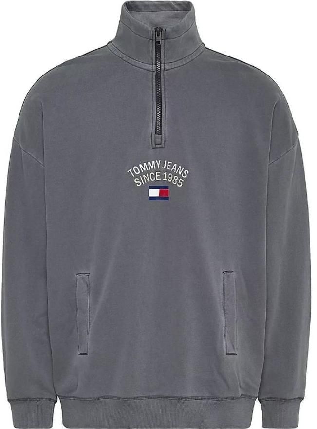 Tommy Jeans Mikina - TJM TIMELESS ARCH HALF ZIP sivá