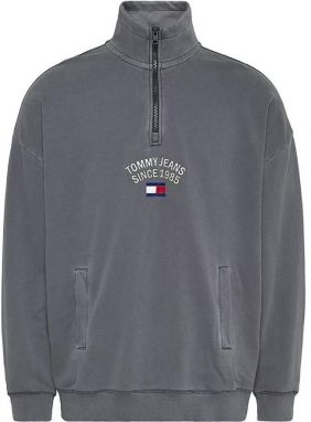 Tommy Jeans Mikina - TJM TIMELESS ARCH HALF ZIP sivá