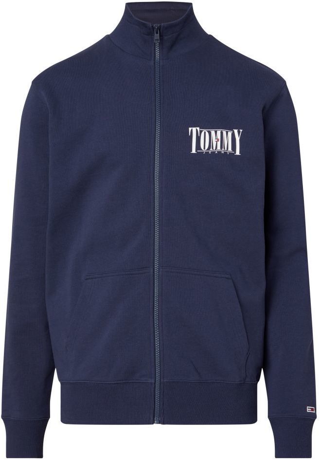 Tommy Jeans Mikina - TJM REG ESSENTIAL GRAPHIC TRACK modrá