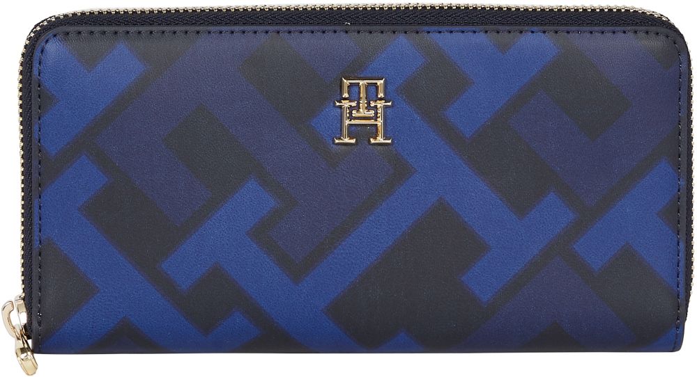 Tommy Hilfiger Peňaženka - ICONIC TOMMY LRG ZA modrá