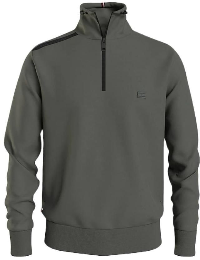 Tommy Hilfiger Mikina - TECH ESSENTIALS 1/4 sivá