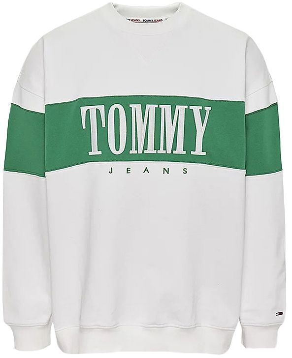 Tommy Jeans Mikina - TJM REG AUTHENTIC BL biela
