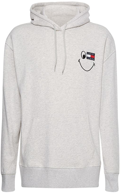 Tommy Jeans Mikina - TJM SMILEY BADGE HOODIE biela