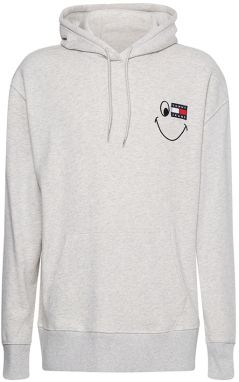 Tommy Jeans Mikina - TJM SMILEY BADGE HOODIE biela