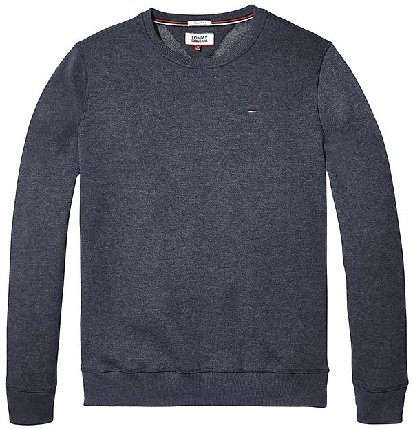 Tommy Jeans Mikina - TJM FLEECE SWEATSHIRT modrá