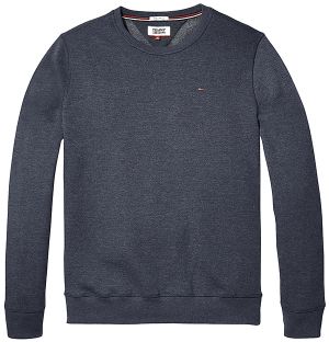 Tommy Jeans Mikina - TJM FLEECE SWEATSHIRT modrá