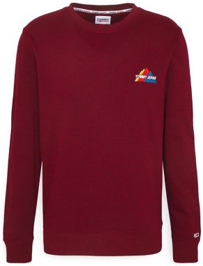 Tommy Jeans Mikina - TJM MOUNTAIN GRAPHIC CREW červená