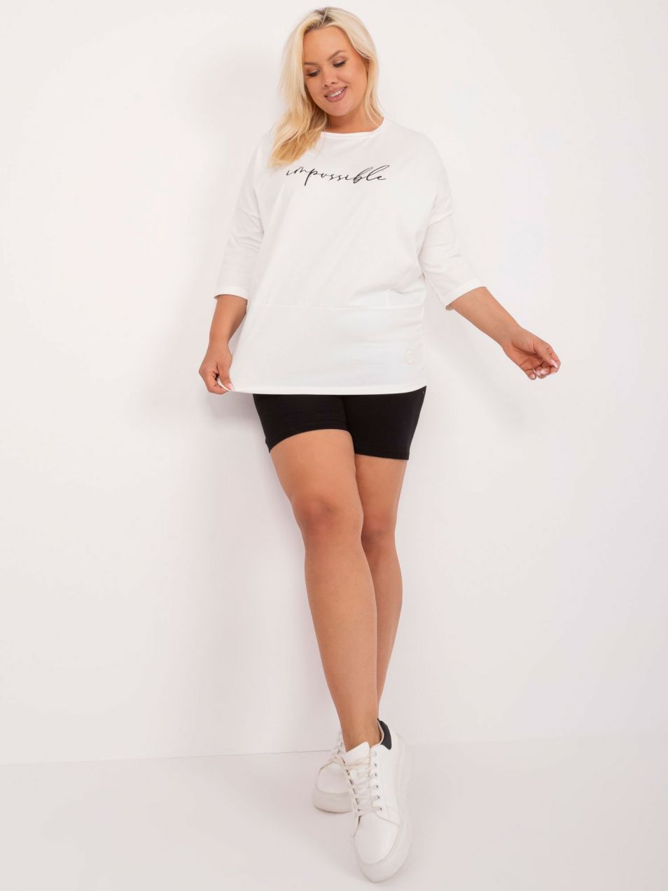 Ecru Casual Plus Size with App