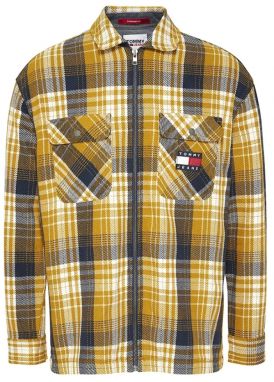 Tommy Jeans Košeľa - TJM CHECK ZIP OVERSHIRT viacfarebná