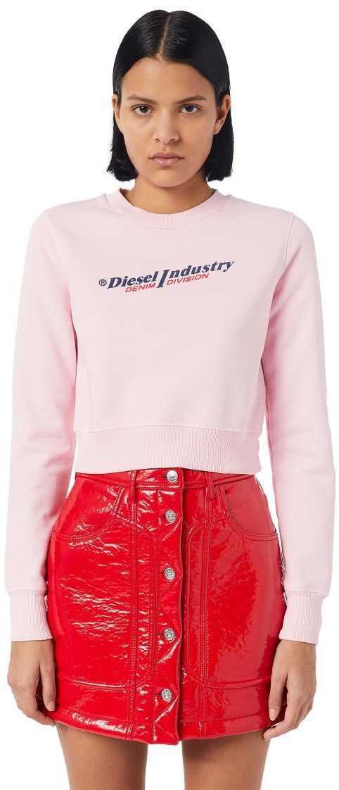 Diesel Mikina -F-SLIMMY-IND SWEAT-SHIRT ružová