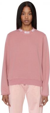 Diesel Mikina - F-REGGY-JAC SWEAT-SHIRT ružová