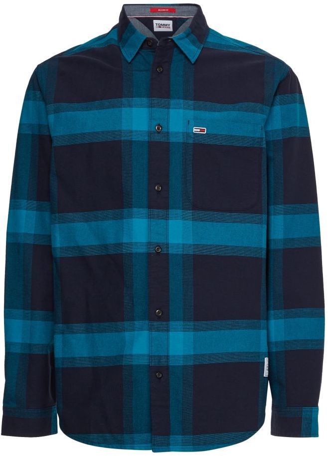 Tommy Jeans Košeľa - TJM BUFFALO CHECK SHIRT modrá