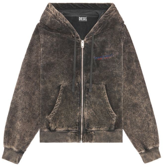 Diesel Mikina - F-REGGY-HOOD-ZIP-E3 SWEAT-SHIR čierna