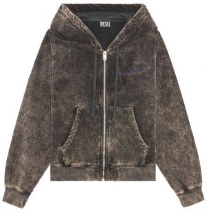 Diesel Mikina - F-REGGY-HOOD-ZIP-E3 SWEAT-SHIR čierna