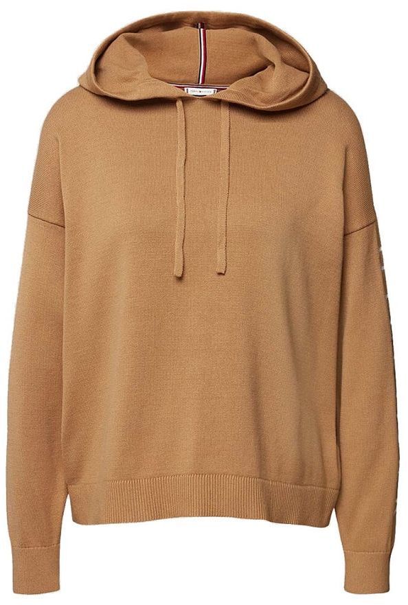 Tommy Hilfiger Mikina - COTTON GRAPHIC HOODI hnedá