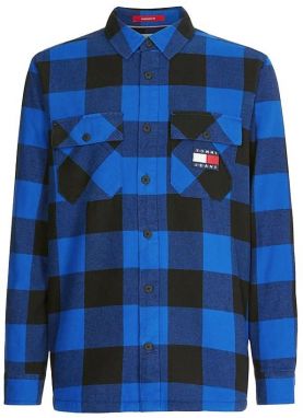 Tommy Jeans Košeľa - TJM SHERPA FLANNEL O modrá
