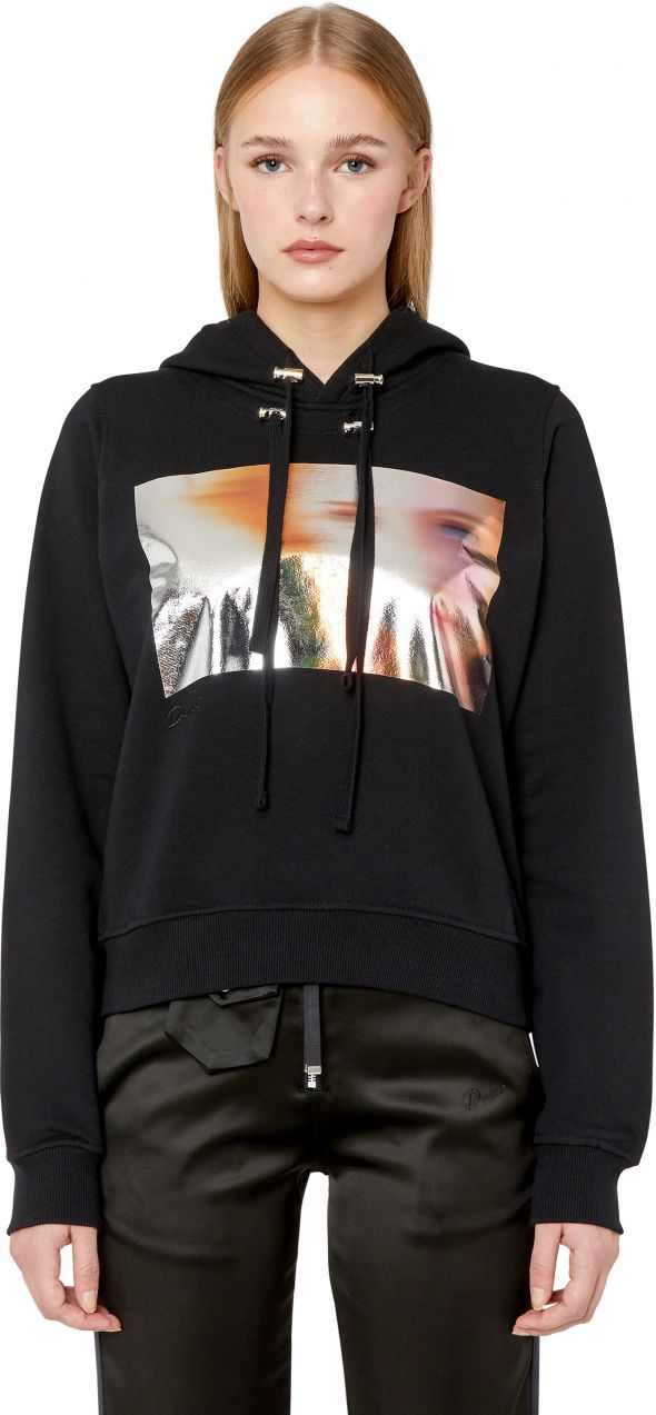 Diesel Mikina - F-REGGY-DROOD SWEAT-SHIRT čierna