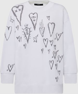 Diesel Mikina - FAKUAE60 SWEATSHIRT biela