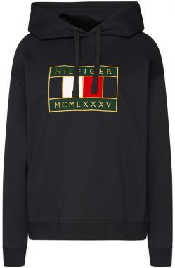 Tommy Hilfiger Mikina - RELAXED OCO FLAG HOODIE LS tmavěmodrá