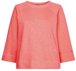 Tommy Hilfiger Mikina - RLX SLUB TERRY OPEN-NK SWTSHIRT oranžová