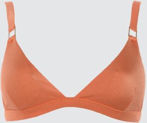 Trendyol Bright Bikini Top with Orange Textured Accessory Detail