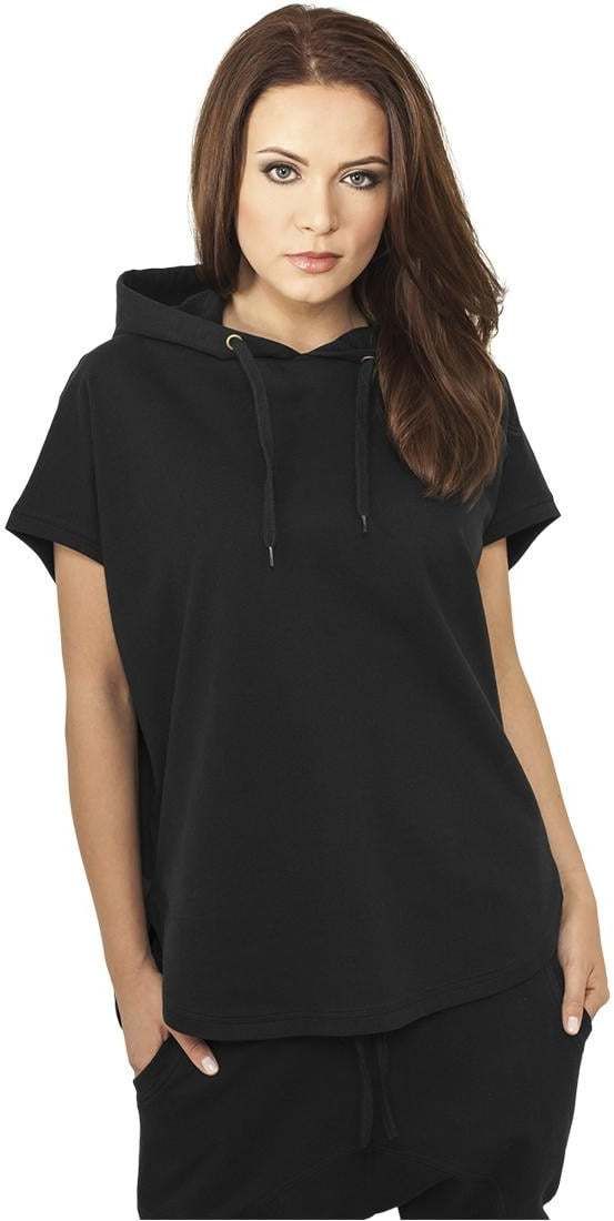 Women's Black Terry Hoody Sleeveless