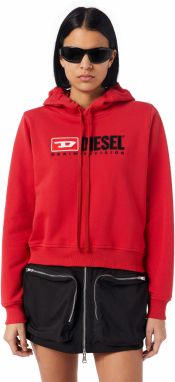 Diesel Mikina - F-REGGY-HOOD-DIV SWEAT-SH červená