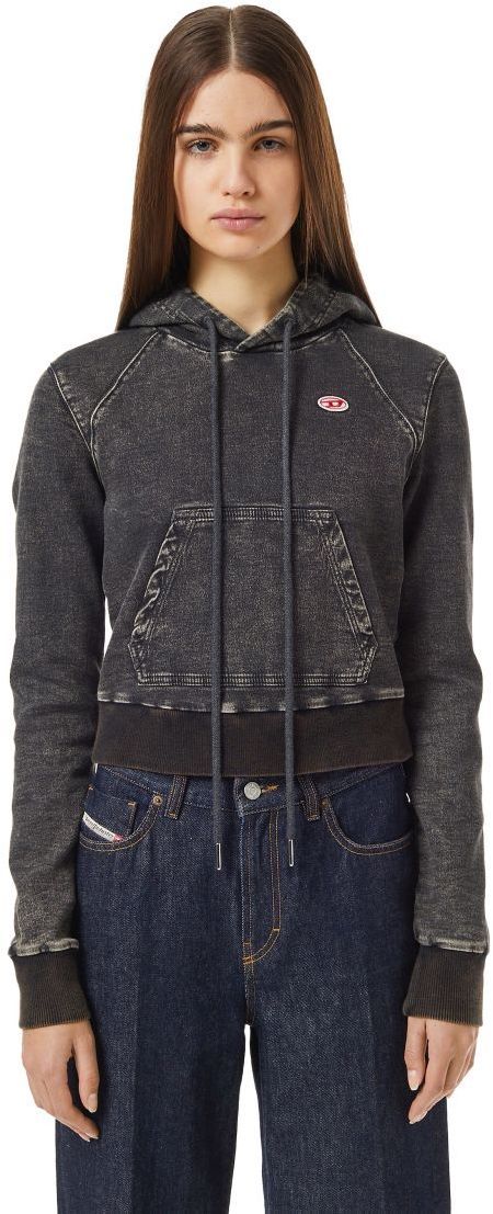 Diesel Mikina - D-ANGY-HOOD-NE SWEAT-SHIRT čierna