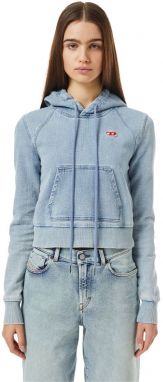 Diesel Mikina - D-ANGY-HOOD-NE SWEAT-SHIRT modrá