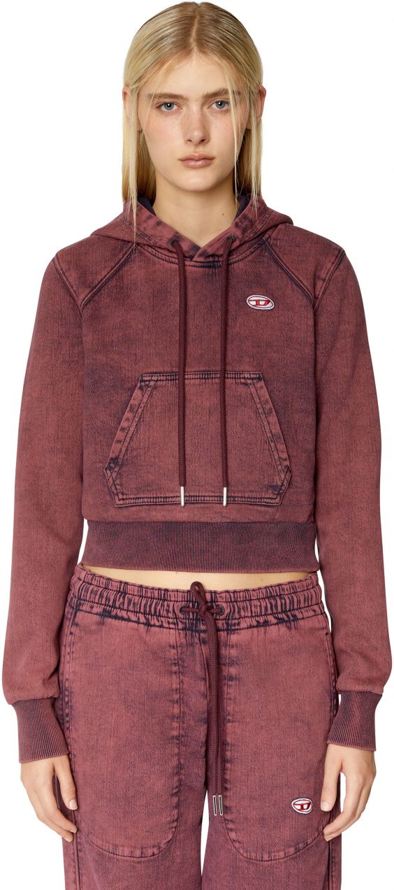 Diesel Mikina - D-ANGY-HOOD-NE SWEAT-SHIRT červená