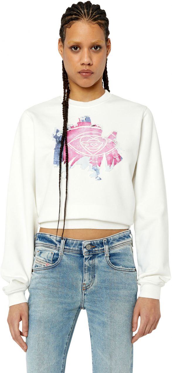 Diesel Mikina - F-REGGOFF SWEAT-SHIRT biela