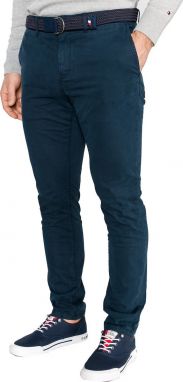 Tommy Hilfiger Nohavice - DENTON CHINO BELT tmavomodré
